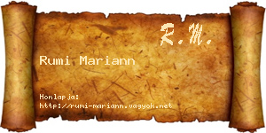 Rumi Mariann névjegykártya