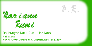 mariann rumi business card